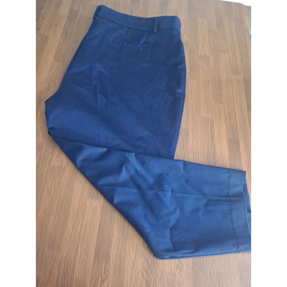 Liz Claiborne Emma Women's Mid Rise Plus Size Ankle Pant Twill Stretch Blue